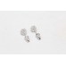 925 Sterling Silver Ear Studs Earring white zircon stone P 548